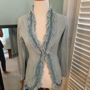 Ruffled cardigan